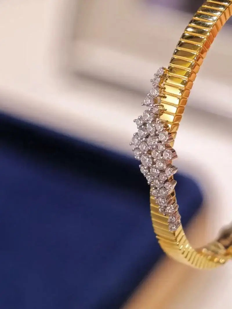 gold Plated Sterling Silver Bangle bracelets women jewellery women Original