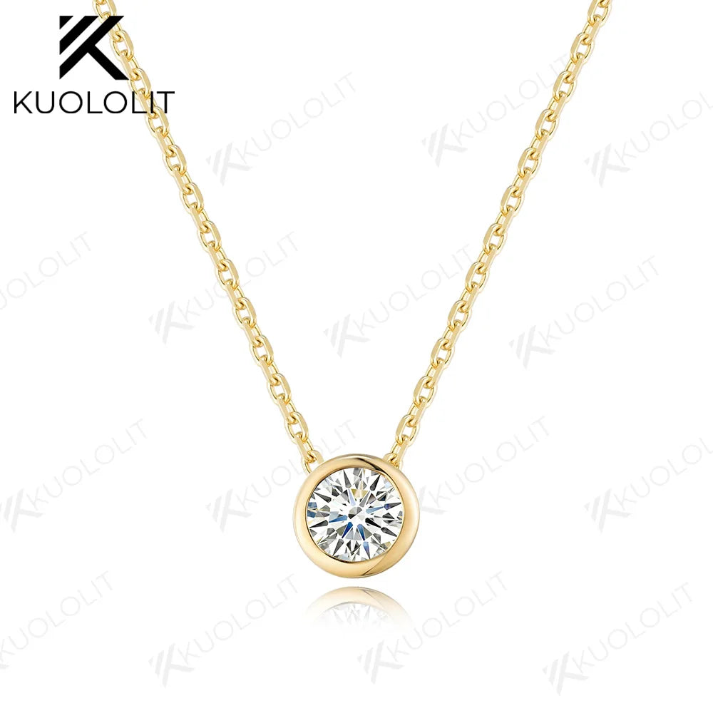 Diamonds Necklaces Solid 18K 14K 10K Pendant for Women D VS Diamond Jewelry