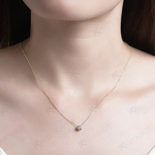 Diamonds Necklaces Solid 18K 14K 10K Pendant for Women D VS Diamond Jewelry