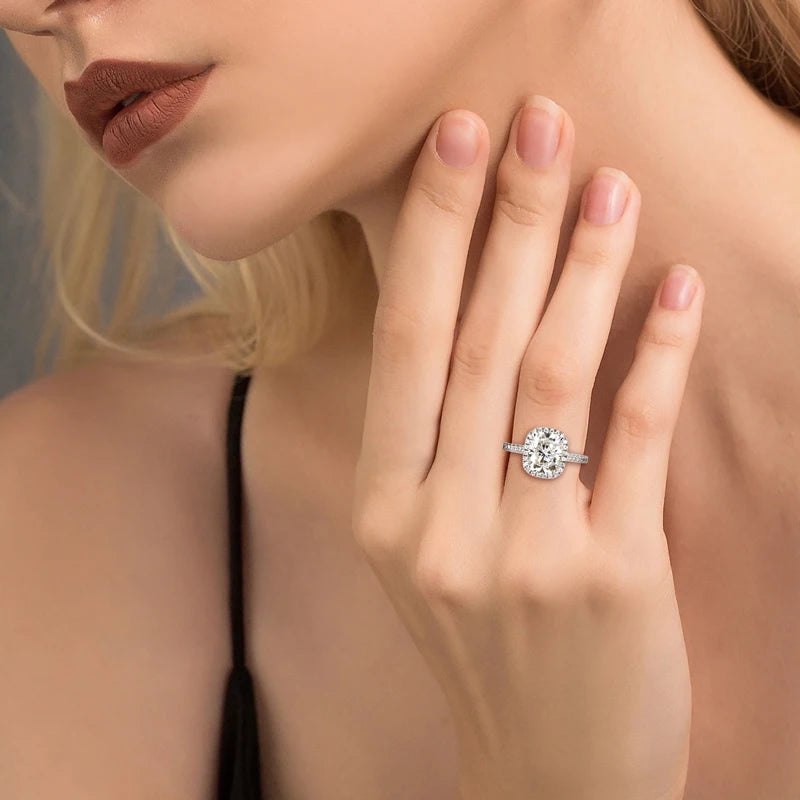 Engagement Ring With GRA Cushion Cut Diamond Wedding Rings