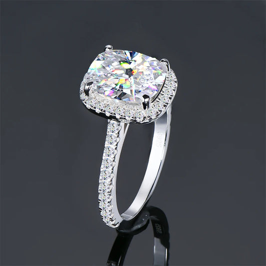 Engagement Ring With GRA Cushion Cut Diamond Wedding Rings