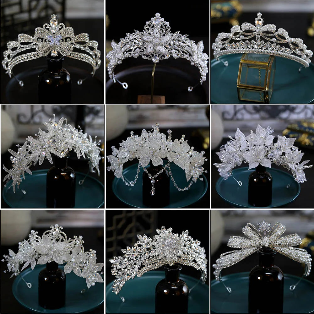 Bride tiara Fashion Queen Wedding Crown Headpiece Wedding Hair Jewelry Accessories