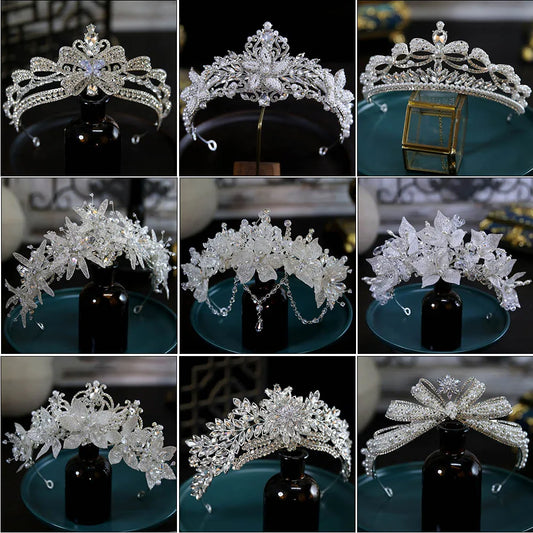 Bride tiara Fashion Queen Wedding Crown Headpiece Wedding Hair Jewelry Accessories